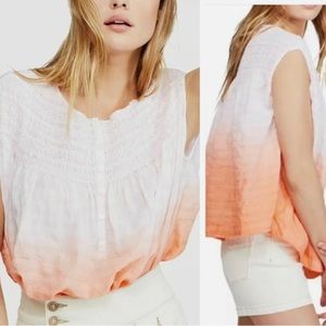FREE People/We The Free Pink Combo Blouse